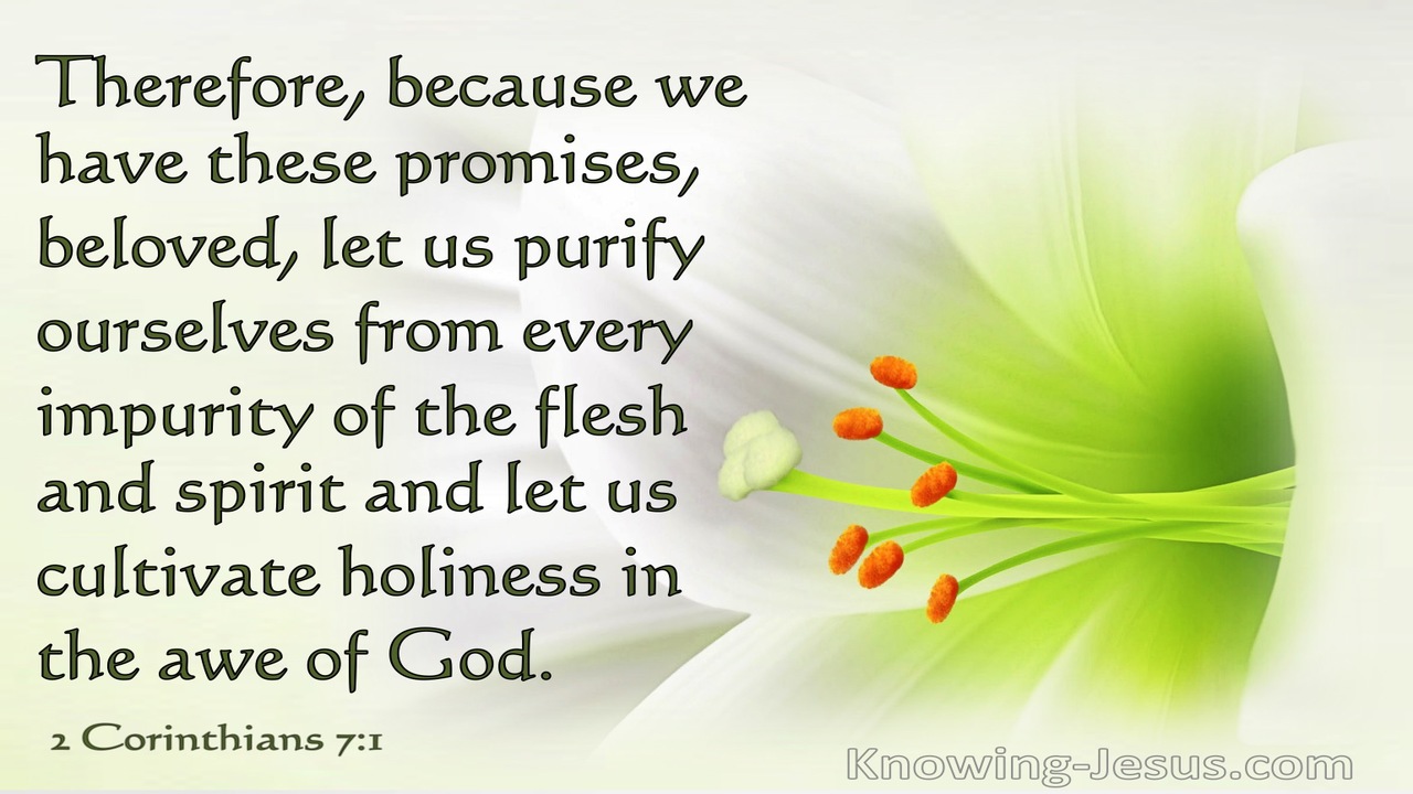 2 Corinthians 7:1 Let Us Purify Ourselves (green)